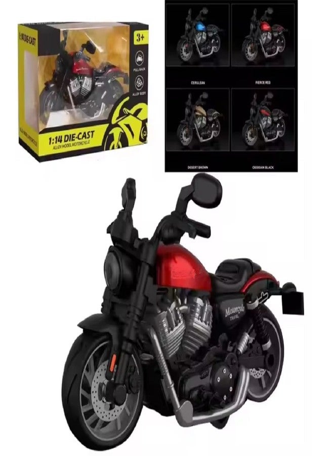 IndusBay® 5 Metal Diecast Alloy Mini Sports Motorcycle Toy for Home Decot Collectable Pull Back Collectable Super Bike Toy, Red - Image 3